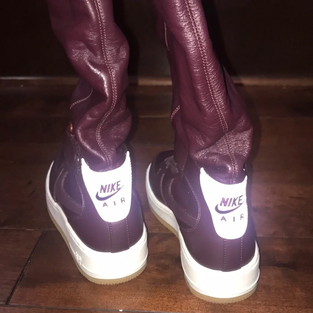 Nike WMNS Air Force 1 Upstep Warrior burgundy 7 - Picture 3 of 6